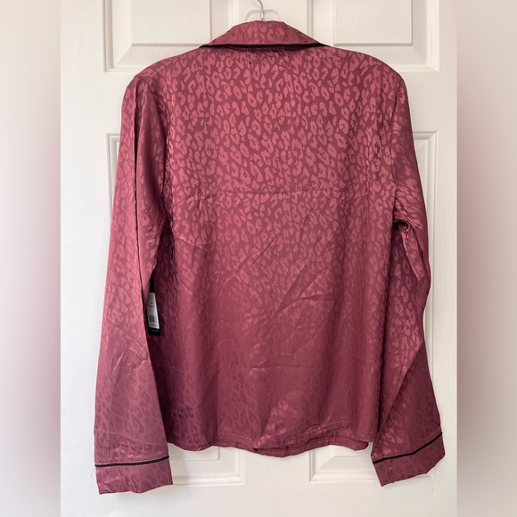 NWT BCBGMAXAZRIA Deco Rose Leopard Satin Top M - Picture 6 of 13